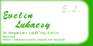 evelin lukacsy business card